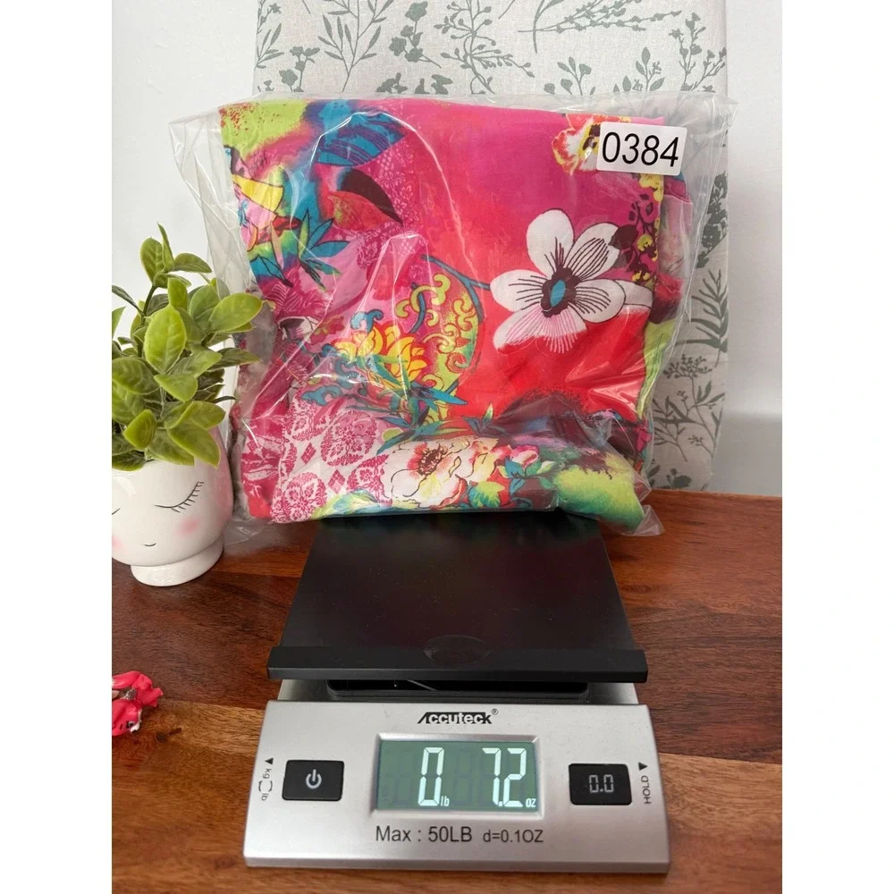 Josie Natori‎ Geisha Floral Print V-Neck Sleep Top Pink Multicolor XS